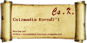 Csizmadia Kornél névjegykártya